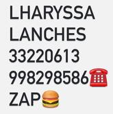 Lharyssa Lanches pracinha do santissimo