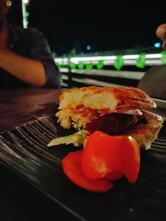 Urban terrace rooftop cafe