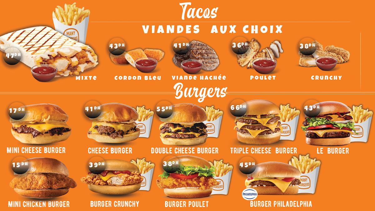 MANY BURGERS