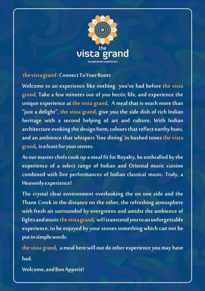 The Vista Grand - Fine Dine Restaurant Banquet Wedding Lawn