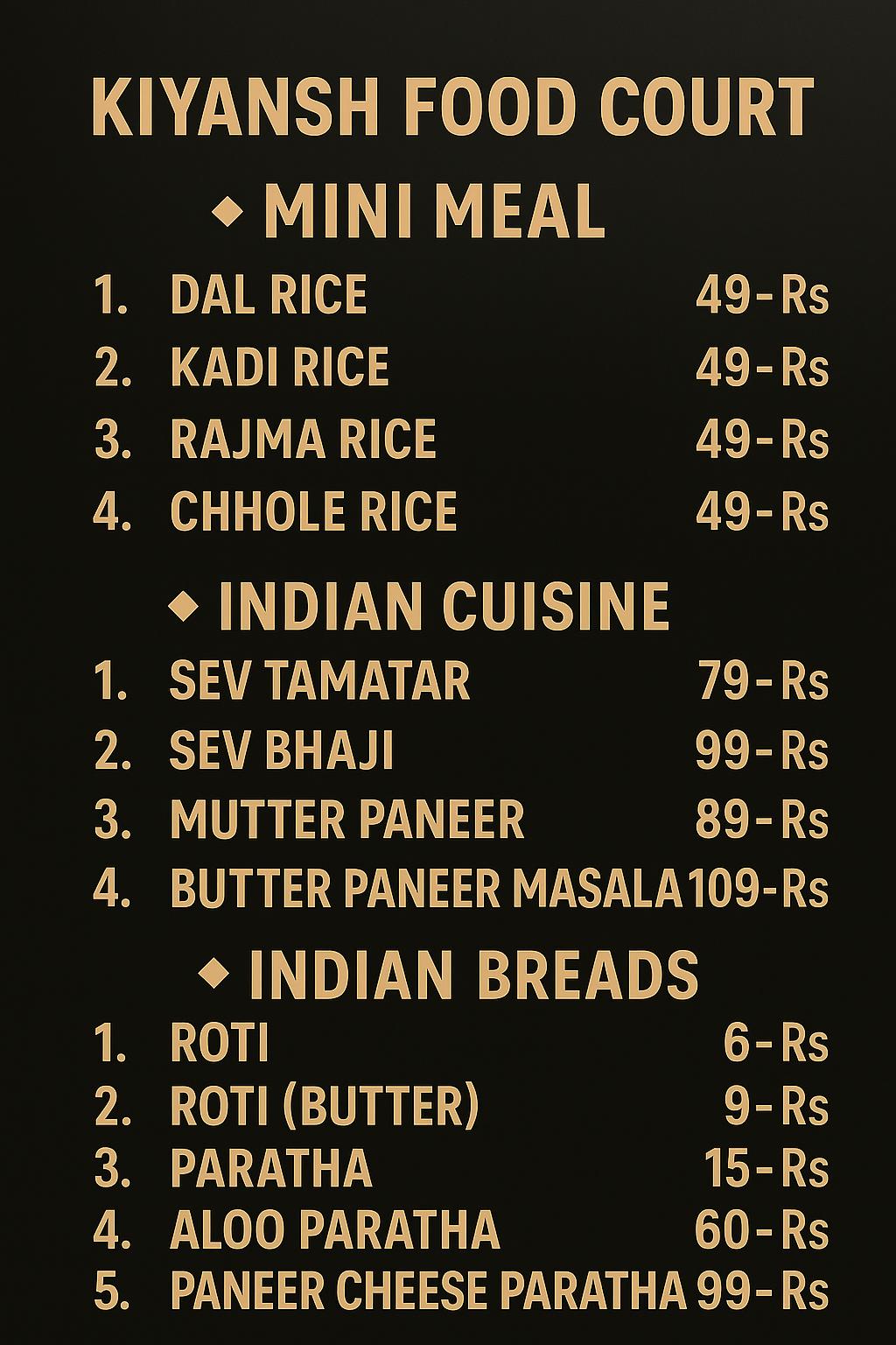 KIYANSH FOOD COURT
