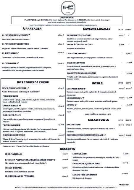 PARKER restaurant