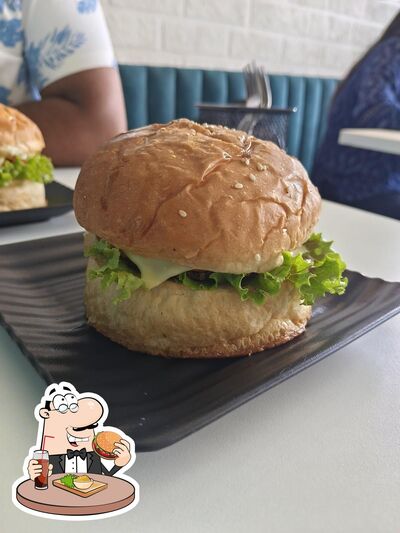 Taste one of the burgers served at Eatopia Cafe