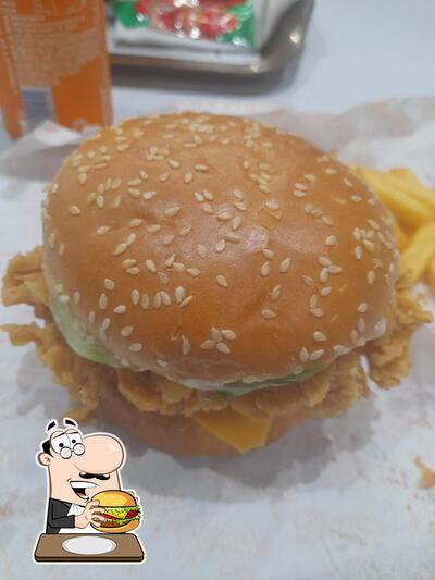 Order a burger at CRUNCH