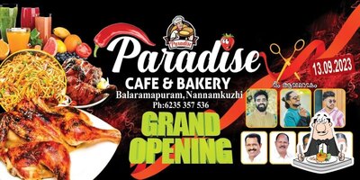 Food at Paradise cafe and bakery