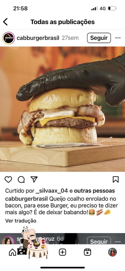 Platos en Cabana's Burger