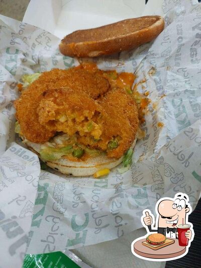 Order a burger at KFC