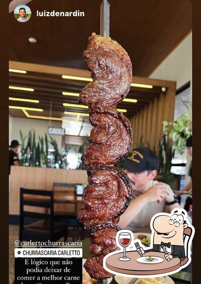 Comida em Churrascaria Carletto Ltda Café, Lanches, Refeições, Churrasco, Marmitas, etc