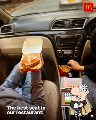 Enjoy the view at the outside area of McDonald's