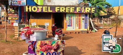 The exterior is an important feature of FreeFire Hotel and Fast food