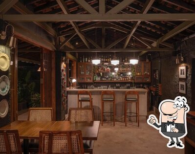 Take a seat at one of the tables at Grumps