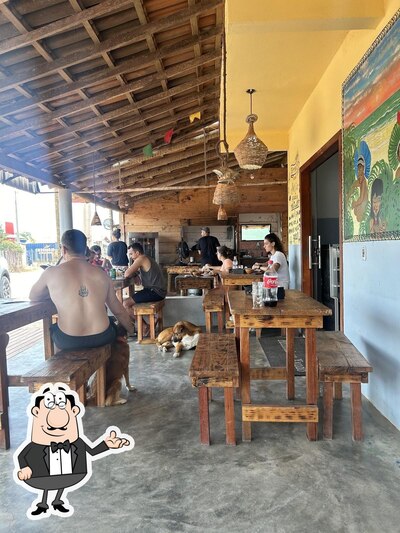 O interior do Bóra Xandó Restaurante - Caraíva