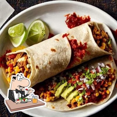 Food at Desi Burritos