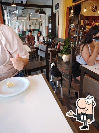 O interior do Casa do Suco e Café