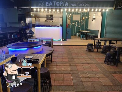 The interior of Eatopia Cafe