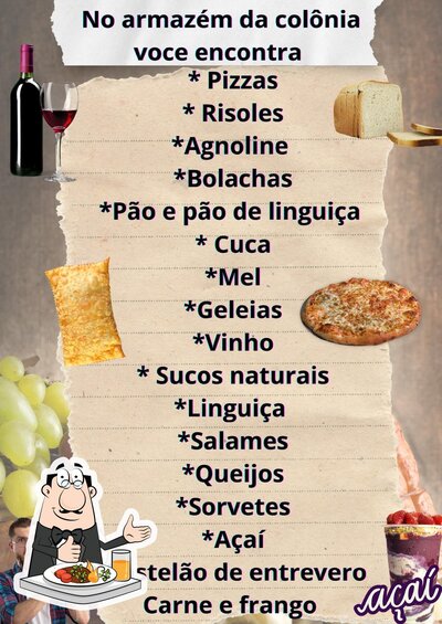 Comida em Pizzas D'colonia