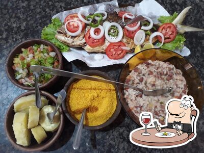 Comida em Barraca sol de verão