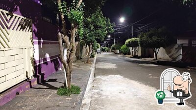 Você pode espairecer no na área externa do Salma Salgados