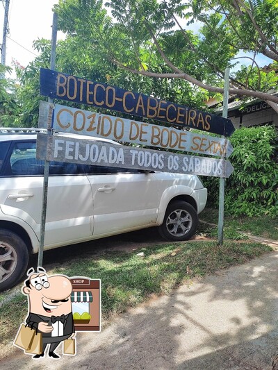 Você pode espairecer no na área externa do Boteco Cabeceiras