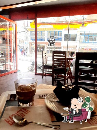 The interior of BARISTA LEH LADAKH