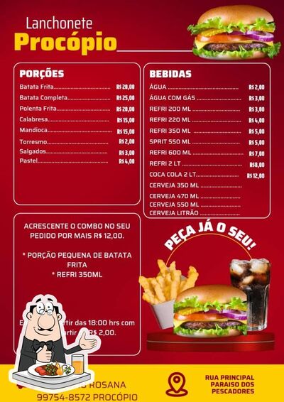 Comida em Lanchonete Procópio