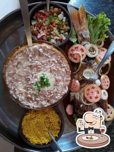 Comida em Barraca sol de verão