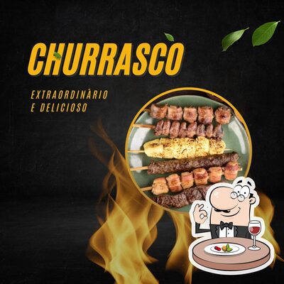 Comida em Churrasco