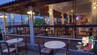 O interior do Pizzaria Bananalle