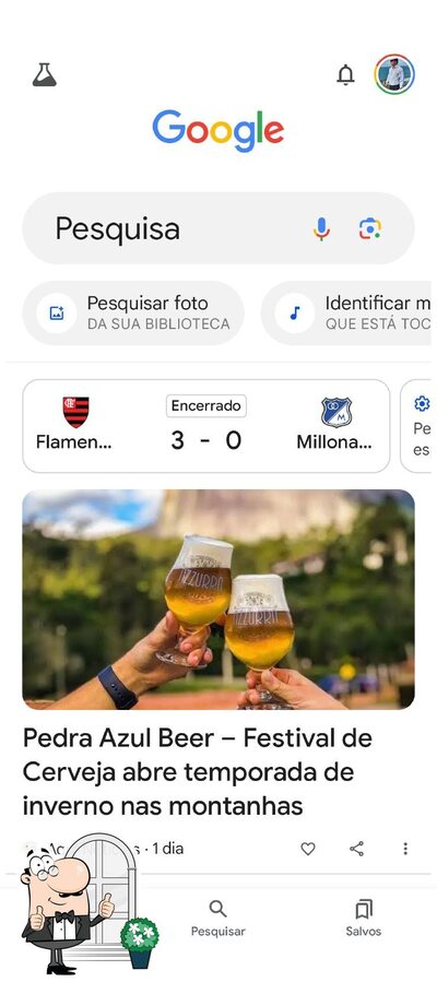 Você pode espairecer no na área externa do Show Room Steakhouse