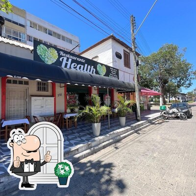 O exterior do Health Bar e Restaurante