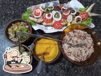 Comida em Barraca sol de verão