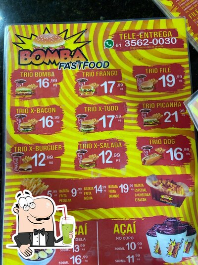 Experimente diversos drinques fornecidos no Bomba Fast Food