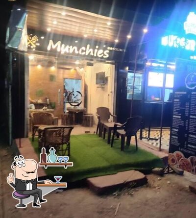 Take a seat at one of the tables at Munchies