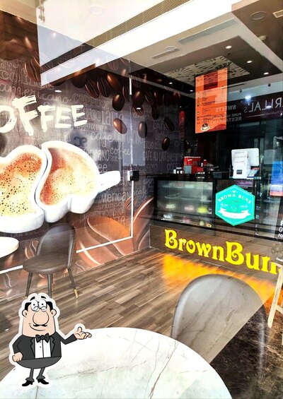 Take a seat at one of the tables at Brown Buns
