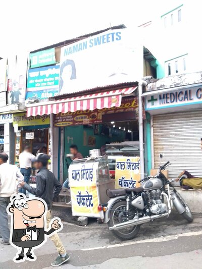 Enjoy the view at the outside area of Naman Sweets