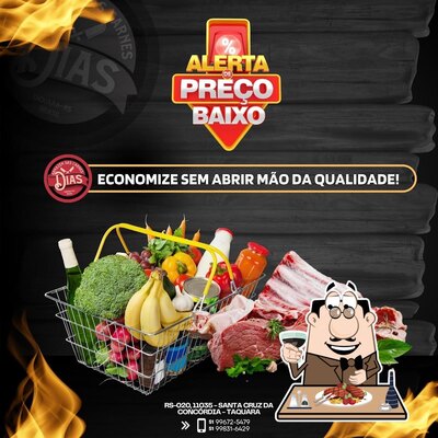 Prove refeições de carne do menu