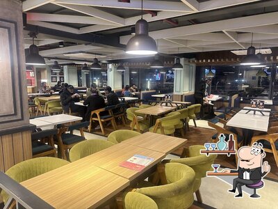 The interior of Pizza Hut Dal Lake, Srinagar