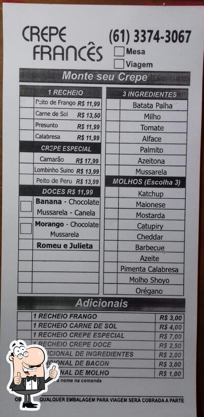 A marca do Crepe francês