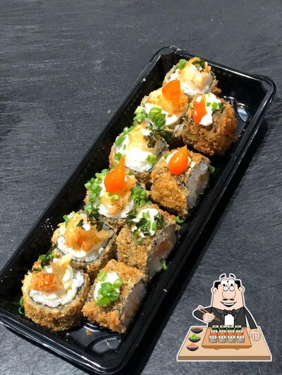 Sushi é um famoso item de comida originário do Japão