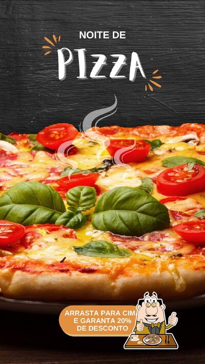 Experimente pizza no Pizzaria da Praça