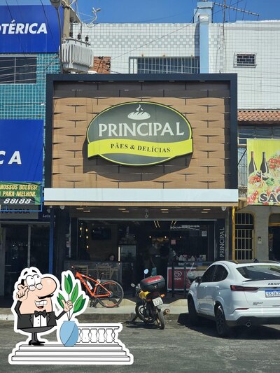 Desfrute da vista da área externa do Principal Pães e Delícias