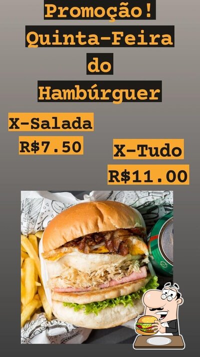 Delicie-se com um hambúrguer no Snoopy Lanches
