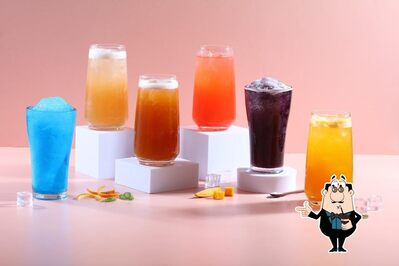 Enjoy a drink at Mad Over Donuts