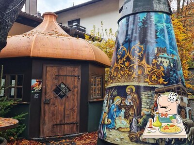 Cibo al Casette natalizie di legno Foresta Natalizia - Weihnachtshütten BRAUGARTEN GIARDINO FORST