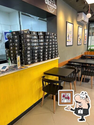 The interior of Biggies Burger