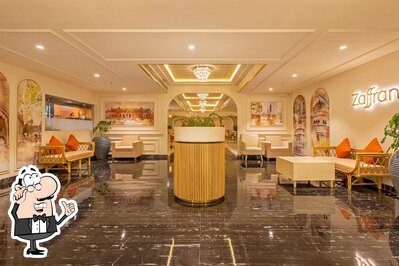The interior of Zaffran- Renaissance Hotel