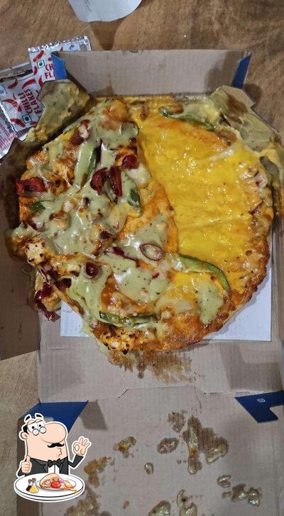 Pick pizza at Domino's Pizza