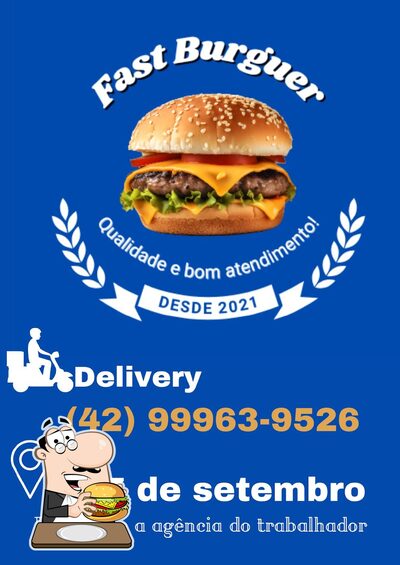 Experimente um hambúrguer no Fast Burguer