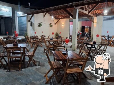 O interior do Berguim Restaurante e Petiscaria