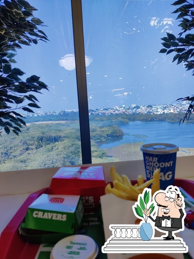You can get some fresh air outside Food Court